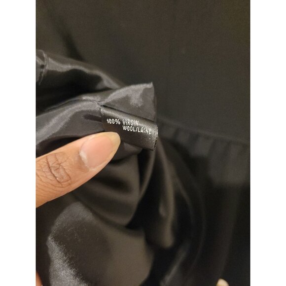 Lafayette 148 New York Virgin Wool Black Jacket Full Zip 3/4 Bell Sleeve Wmn 14 - Picture 11 of 11